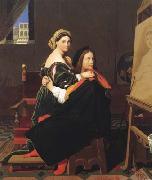 Jean Auguste Dominique Ingres Raphael and La Fornarina (mk04) France oil painting artist